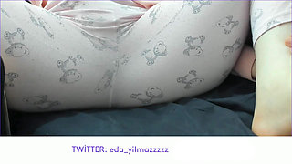 Masturbation in Pajamas - Pussy Caressing in Pajamas
