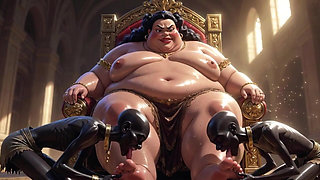 Huge BBW Mistress Foot Worship - Slaves Licking Her Feet to Ecstasy