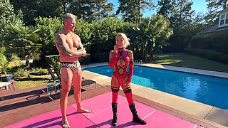 Outdoor Sexwrestle Tatiana Steele Vs Jay Spear