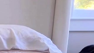 Teen brunette takes a hot hardcore sex ride