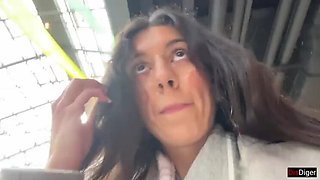 Cum All Over My Face in Public - Katty West and Dis Diger