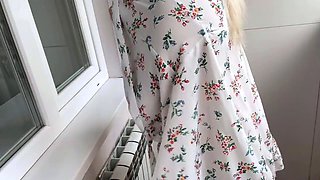 Blonde Tattooed Russian Babe Orgasms with Her Toy on Webcam