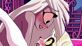 Hazbin hotel lesbians, Charlie and Vaggie enjoy being bitches and having lesbian sex