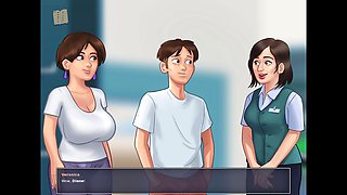 Seductive senior brunette takes you through the game step by step