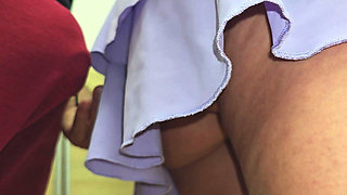 A Touch by a Worker in Crowded Subway Train