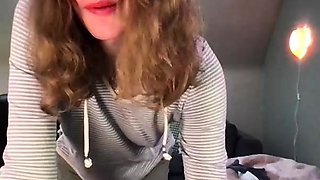 Very Hot Amateur French Teen couple tit fuck on Webcam