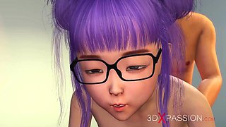Shy smut with exquisite fem from 3DXPassion
