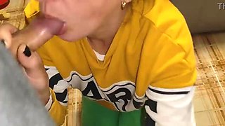 Married MILF Winonnaw Sloppy Blowjob & Cum in Mouth - Don't Cum Inside Me!