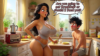 The Beautiful Stepmother Summer Tease in the House Builds to Passionate Kitchen Encounter (ai Generated)