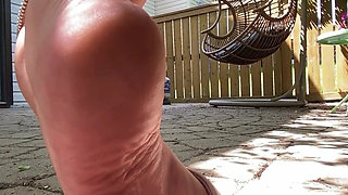Aunt Lets Her Nephew Film Her Soft, Perfect MILF Soles