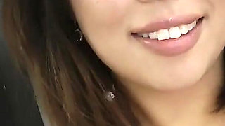 Exotic big boobed hottie Tiger Benson reveals her black lace lingerie and licks her own nipples