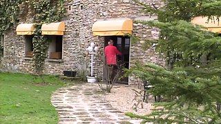 Blonde babe with big boobs is fucked in the ass