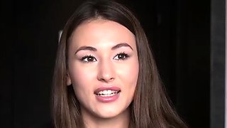 NEW WoodmanCastingX - Slim brunette gets hardcore anal