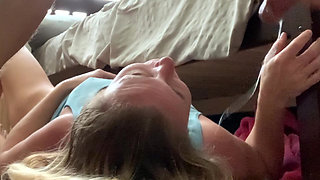 Balls Deep gagging as he shoots a huge cum load down her throat