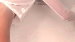A Girl in White Tights Passionately Fucks and Sucks!