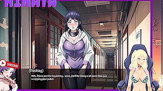 Car Toon - Hinata Of The Academy. She Unzips Her And Exposes Her Breasts. Shinobi Secrets 14