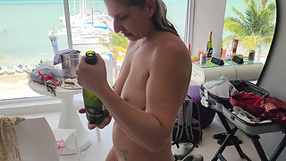 First time opening champagne