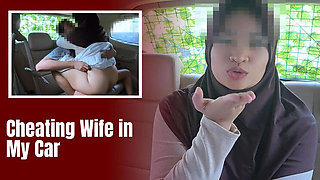 Minokiiko Cheating Hijab Wife Fucked in Car - Creampie Cowgirl 18yo Indonesian Teen