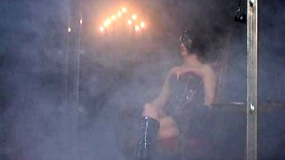 Guy fucked by strapon femdom babes