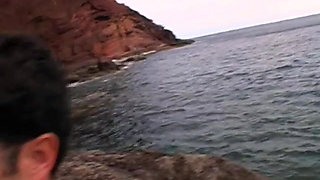 Juicy Blonde Cutie Katy Caro and Phil Holliday Found Refuge on the Sea Shore to Enjoy Romantic Date