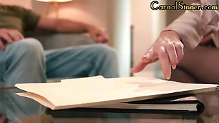 Stocking bigass redhead bae cockriding