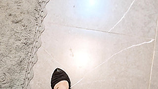 Mistress Humiliates Her Slave Foot & Shoe Worship Training with Collar Domestic BDSM Part 6