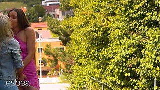 Lesbea Arina Shy and Lovita Fate pretty small lesbians romantic tribbing and Pussy Licking