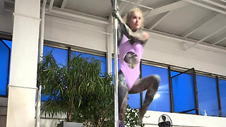 Do You Like My New Poledance Trick?follow Me for Mor Wild Content Now.