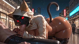 The Mallie: Horny Cat-girl Gets Her Ass Fucked In Every Corners Of The Mall - ATKINS HEAVEN