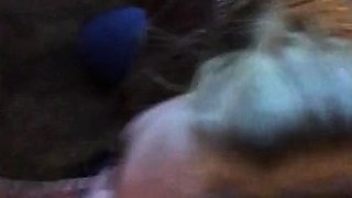 Erotic amateur girl giving blowjob and titjob in POV