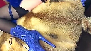 Lesbian Fur Fetish Fucking with Strapons, Tons of Fur, Huge Squirts on Fur Coat