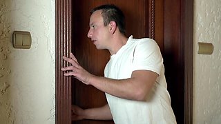 Mature blonde woman is getting fucked by a horny fella