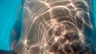 Skinny Dipping and Teasing in the Garden Pool - Amateur Teen