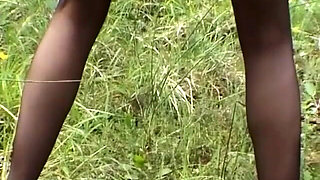 Lady in Outdoor Piss Pants