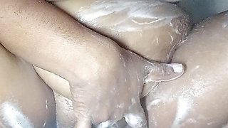 Playing huge boobs and squirting