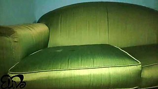 Amateur Italian Teen ElivaLove Passionate Blowjob and Cum Swallow on Couch