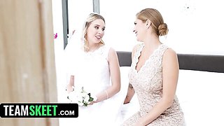 Blonde bride Sophia Sterling turns a lingerie shoot into sex with the photographer