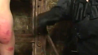 Crazy woman gets whipped strongly