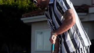 Pool Guy Gets Dirt on Ebony Princess