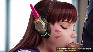 3D Animation : Overwatch - D.va's After School Activities Uncensored Hentai