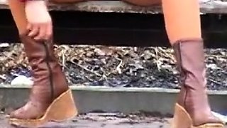 Hungarian beautiful amateur fucking pov in public