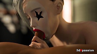 3DXPassion featuring Private Room's deep throat sex