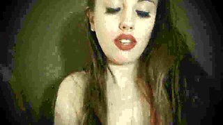 Spit Slave Reward Big Lips Red Lipstick Spitting Mouth Fetish