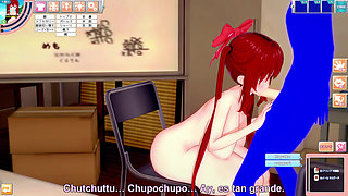 HENTAI GAME - BEAUTIFUL RED HAIR GIRLFRIEND GIVING IT ALL VERY HOT