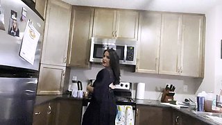 Mexicana blowjob with her big boobs