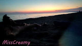 Dick Flash French Teacher MILF Risky Beach Blowjob Maspalomas Nude Beach Cumshot People