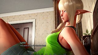 Horny milf gets steamy in public with an anime twist