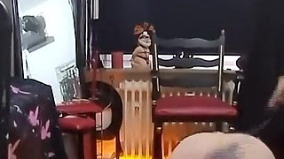 Hot Wax Dripping on Spanked Pussy - Mature Slut Craves More Heat