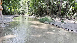 Smoking at the Waterfall