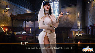 Sisters in Sin Gameplay Part 14 - Rebecca Holds the Key Inside Her Pussy
